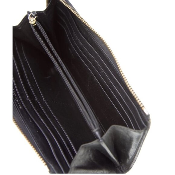 Givenchy Sugar Goatskin Studded Pandora Half Zip Long Wallet Black - Picture 7 of 7